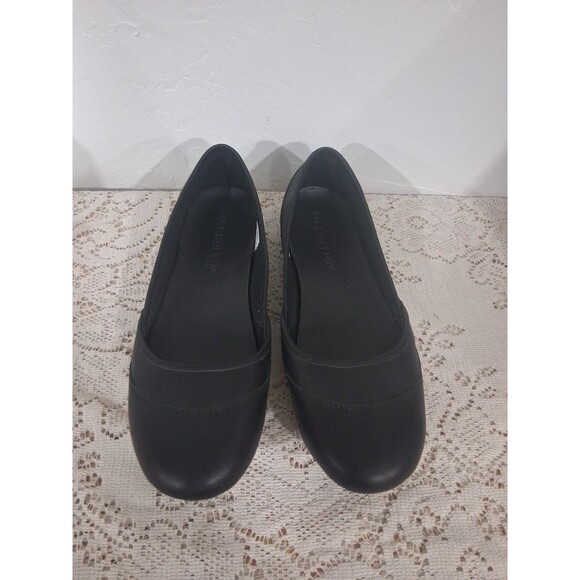 Merrell Shoes Womens Sz 8 Ballet Flat Comfort Slip On Leather Select Grip Black - Picture 1 of 8